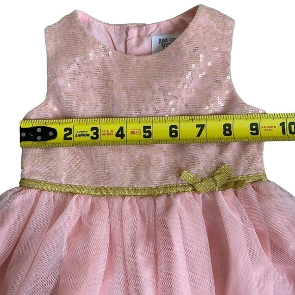 Carters Baby Girls Holiday Dress Pink Gold Sequined Tulle Fairy Dress Sz 12mo - Picture 12 of 16